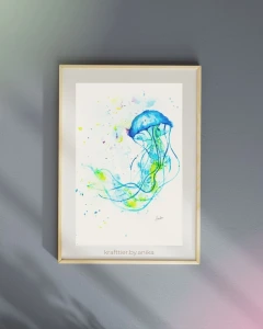 Qualle Art Seele Anika graueWand