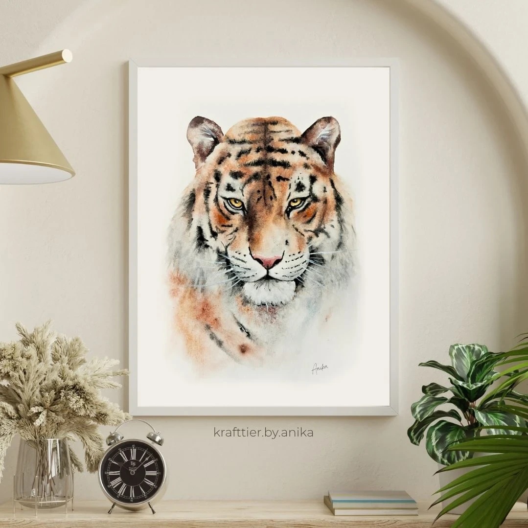 cropped Tiger Art Seele Anika Wand